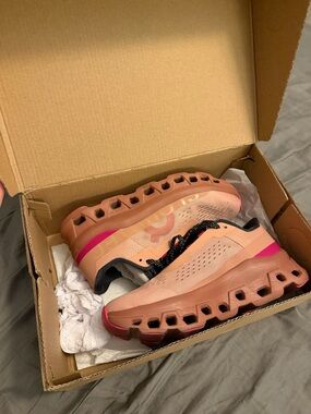 On Running Women's Black Athletic Sneakers with White Accents